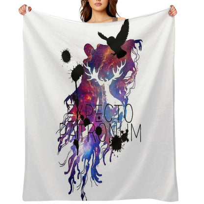 EXPECTO PATRONUM HEDWIG GALAXY 2 Throw Blanket