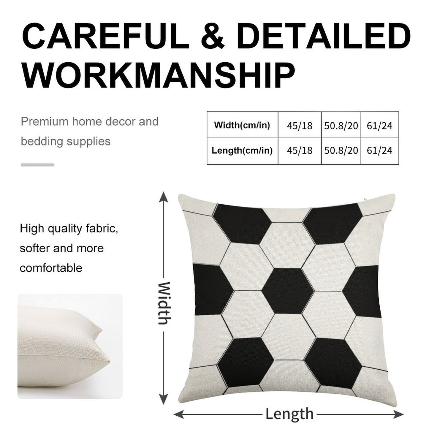 MAN CAVE SOCCER BALL FOOTBALL DESIGN FOR SPORTS LOVERS BY OZCUSHIONSTOO Linen Throw Pillow Cover