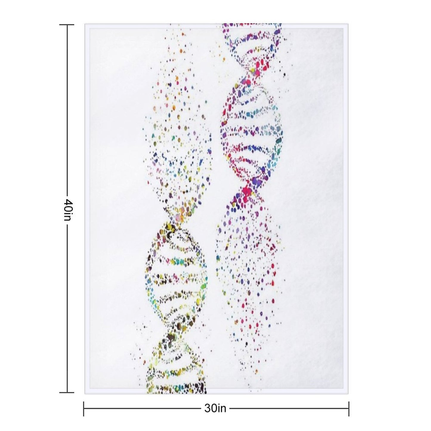 DNA, Watercolor Art,Dna Double Helix Genetic Throw Blanket