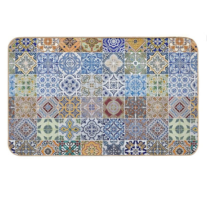 Set of 48 Ceramic Tiles Patterns Bath Mat