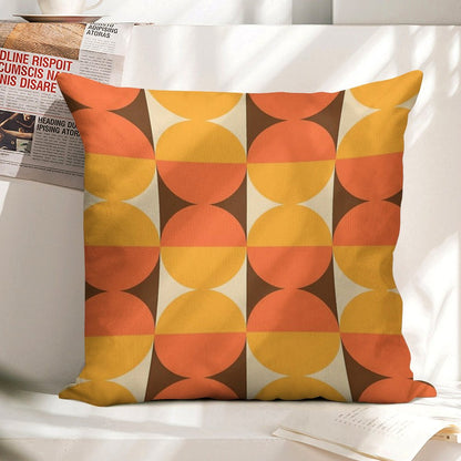 Mid Century Modern Geometric Abstract Pattern 727 Linen Throw Pillow Cover