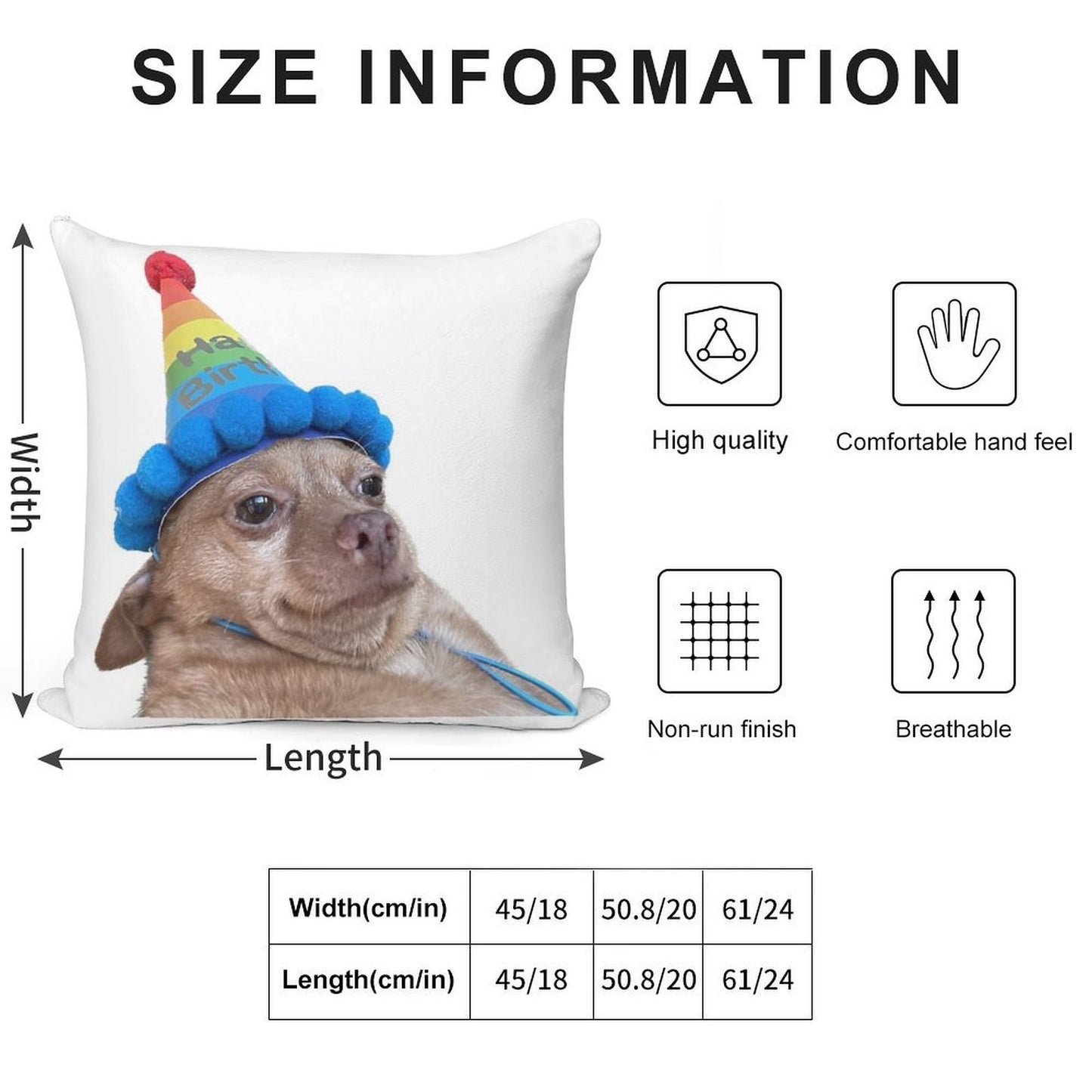 Birthday Mouse Soft Washable Throw Pillow