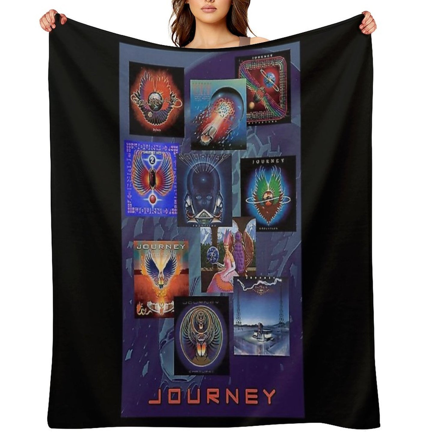 Vintage Tour Music Band Singer Albums Throw Blanket