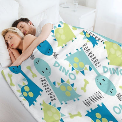 Little Roarrrrrr Dinosaurs Throw Blanket