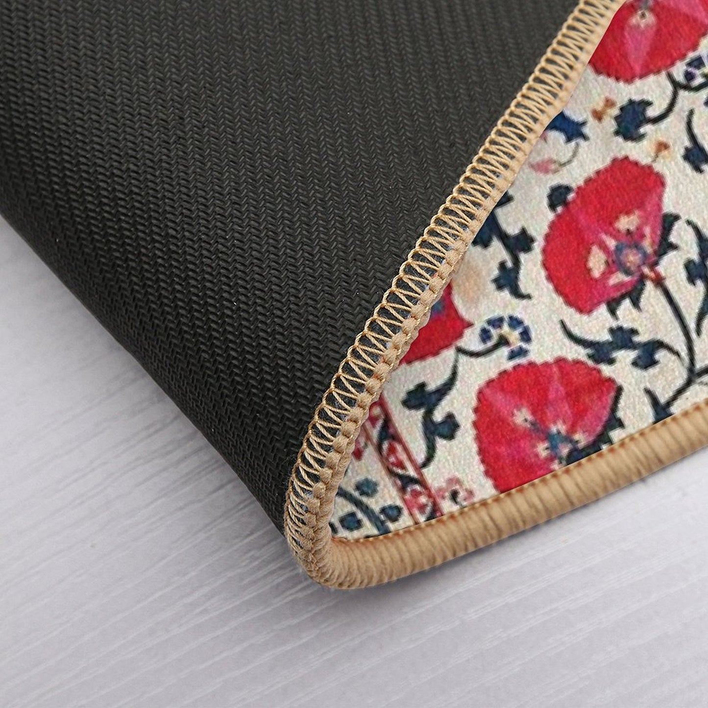 Shakhrisyabz Suzani Uzbekistan Floral Embroidery Print Bath Mat