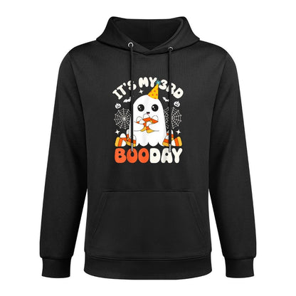 Its My 3rd Boo Day, Funny Halloween Ghost 3rd Birthday Boy Durable Construction Hoodie