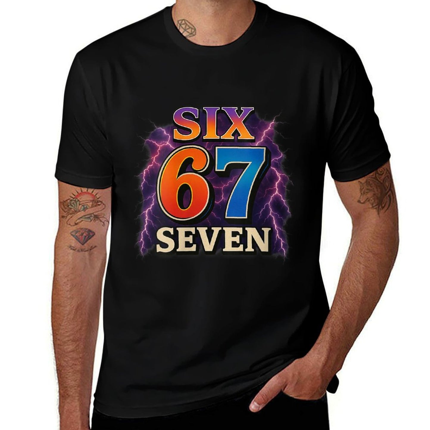 Womens 67 Six Seven 6 7 Meme Design Funny 6 7  Moisture-wicking T-Shirt