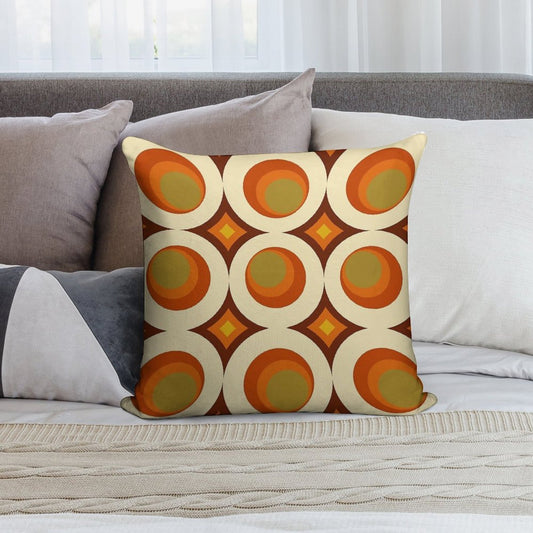 Mid-Century Modern 70s Soft Ultra-Soft Texture Throw Pillow