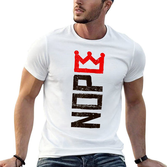 Womens Nope No Kings Protest Sign Vertical  Rolled Sleeves T-Shirt
