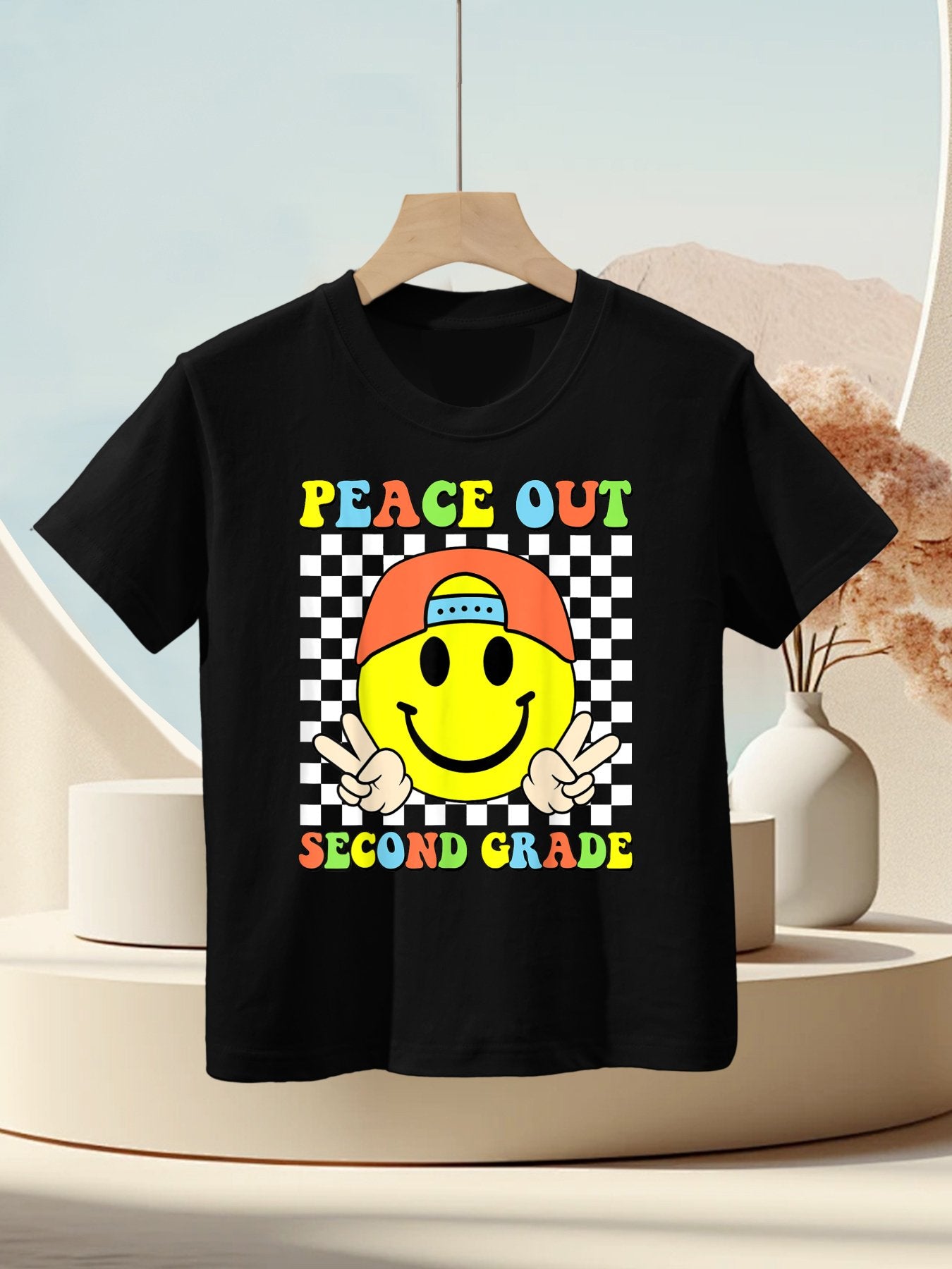 Peace Out 2nd Grade Boys Kid Graduation Last Day Of School Kids T-Shirt