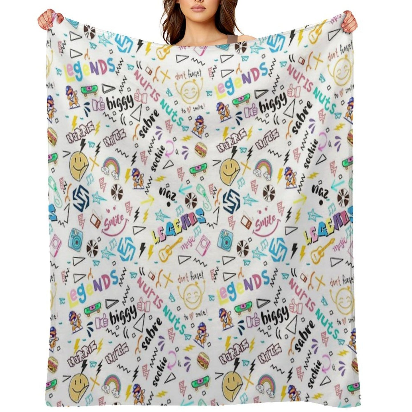 Norris Nuts Seamless Pattern, Norris Nuts Pattern Throw Blanket