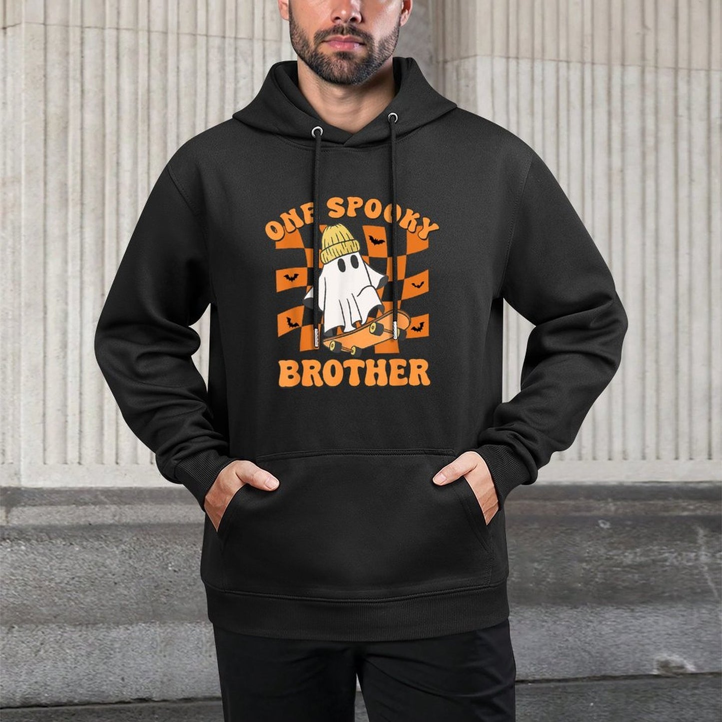 One Spooky Brother Birthday Halloween Skateboarding Ghost Casual Wear Hoodie
