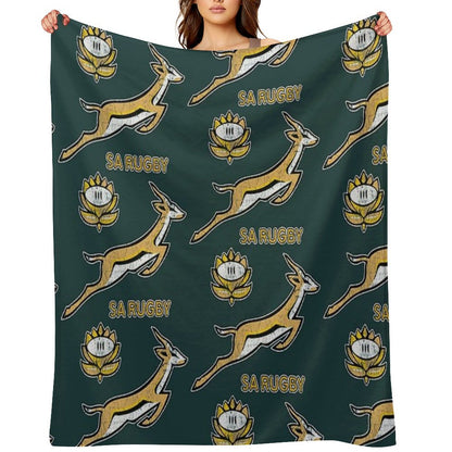 SA Rugby - Vintage Springbok Logo Throw Blanket