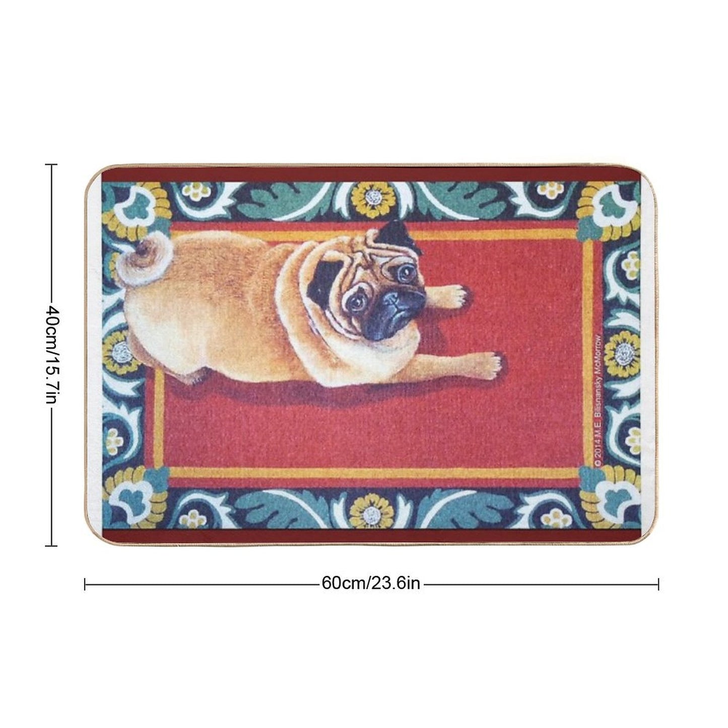 Pug on A Rug Bath Mat
