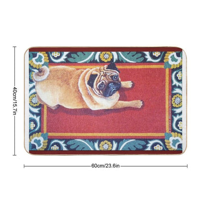 Pug on A Rug Bath Mat