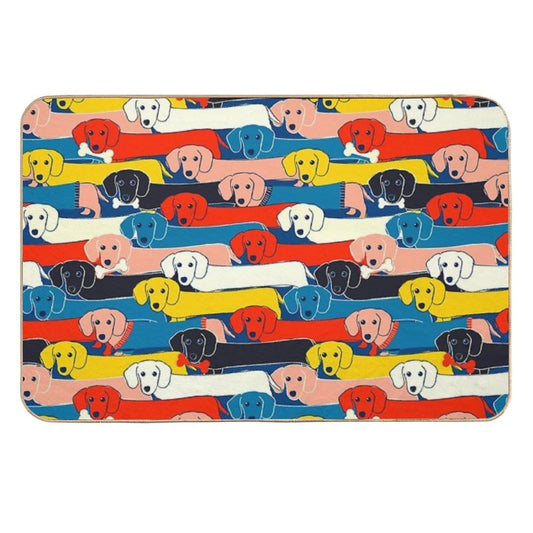 COLORED CUTE DOGS PATTERN 2  Odorless Bath Mat