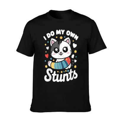 I Do My Own Stunts Broken Arm Cat Kids T-Shirt
