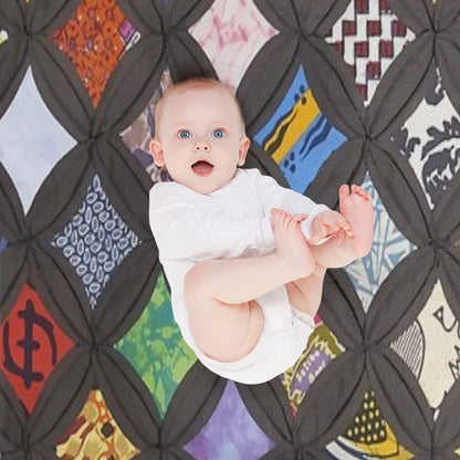 Cathedral Window Viola Canady Quilt Imagery Throw Blanket