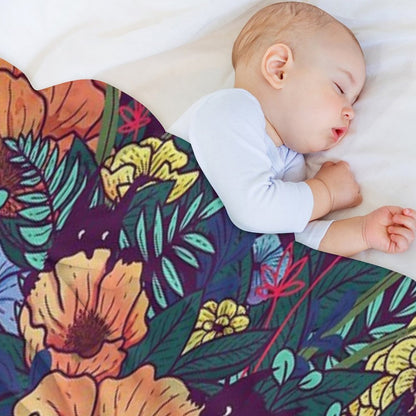 Wild Flowers Throw Blanket