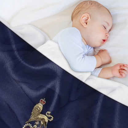 Royal Marines - RM Badge over Royal Marine Flag Throw Blanket