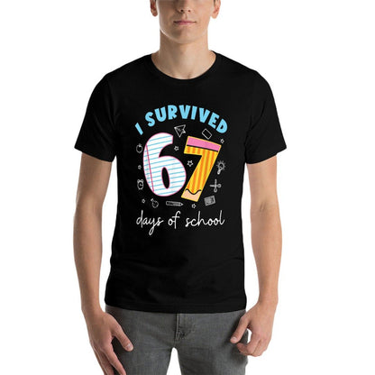 I Survived 67 Days of School Funny Meme Teacher Student  Trendy Pattern T-Shirt