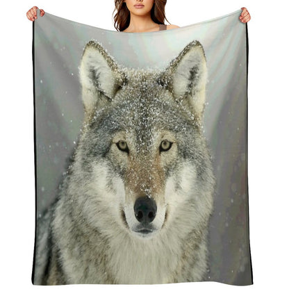 GREY WOLF Throw Blanket