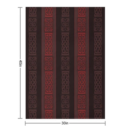Viking Dark Red Throw Blanket