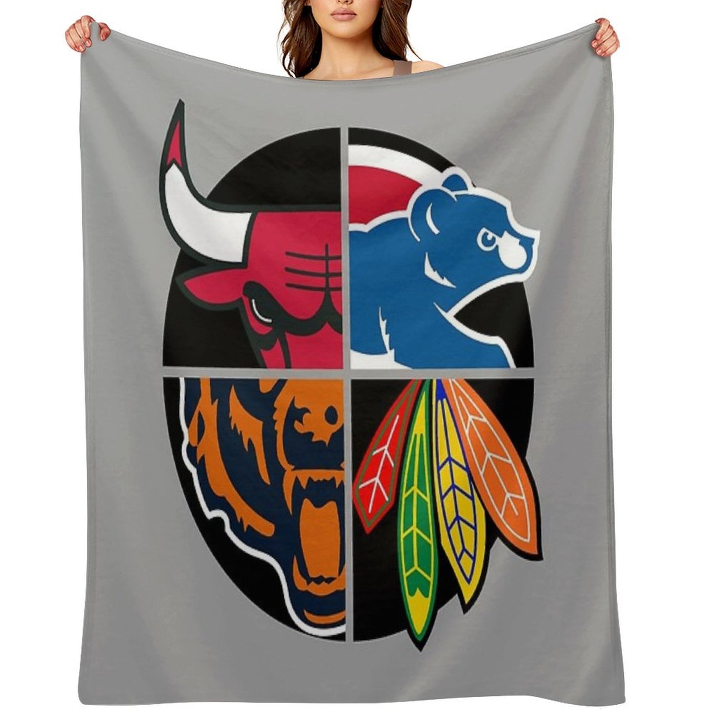Chicago Northside Sports Quad Throw Blanket