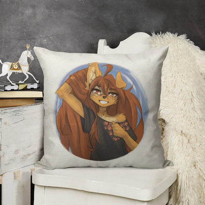 Apogee Pin Linen Throw Pillow Cover