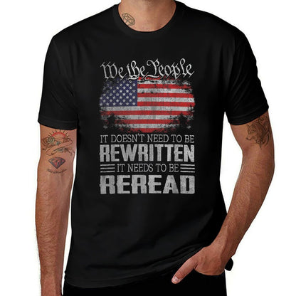 US Constitution of The USA Needs To Be Reread  Polyester Blend T-Shirt