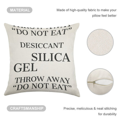 Silica Gels Linen Throw Pillow Cover