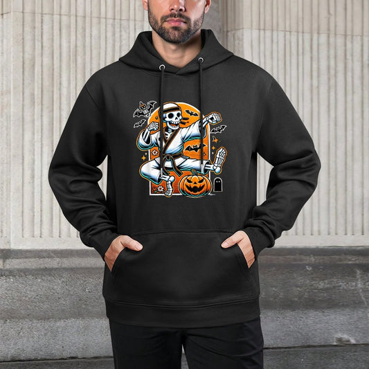 Halloween Skeleton Karate Customizable Surface Hoodie
