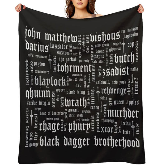 BDB Word Cloud Landscape - Updated Throw Blanket