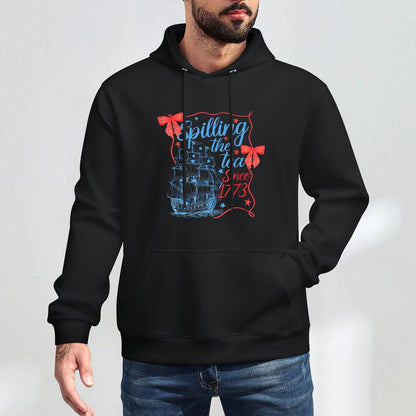Coquette Spilling The Tea Since 1773 4th Of July Mens Womens All-Day Comfort Hoodie