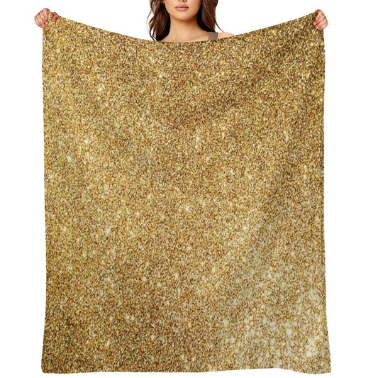 Print of Gold Throw Blanket