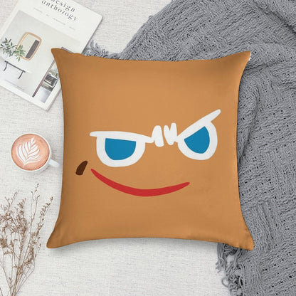 Gingerbrave Cursed Face Soft Anti-Pilling Throw Pillow