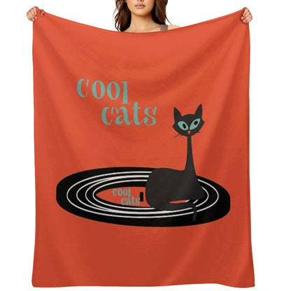 Cool Cats DJ MCM Style Throw Blanket