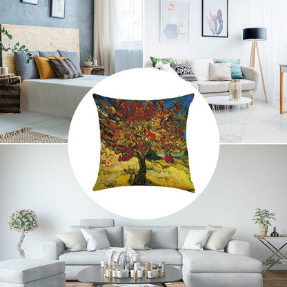 Van Gogh Mulberry Tree Print Linen Throw Pillow Cover