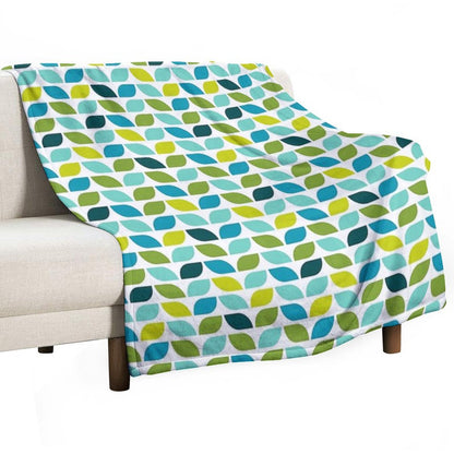 Geometric Pattern Leaf Spring Throw Blanket