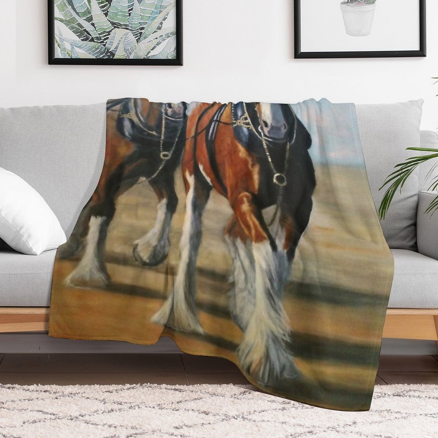 Clydesdale Heavy Horse. Throw Blanket