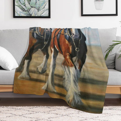 Clydesdale Heavy Horse. Throw Blanket