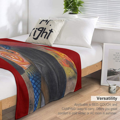 Raging Flames Throw Blanket