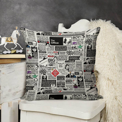 Wise Words From The Office - The Office Quotes (Variant) Linen Throw Pillow Cover