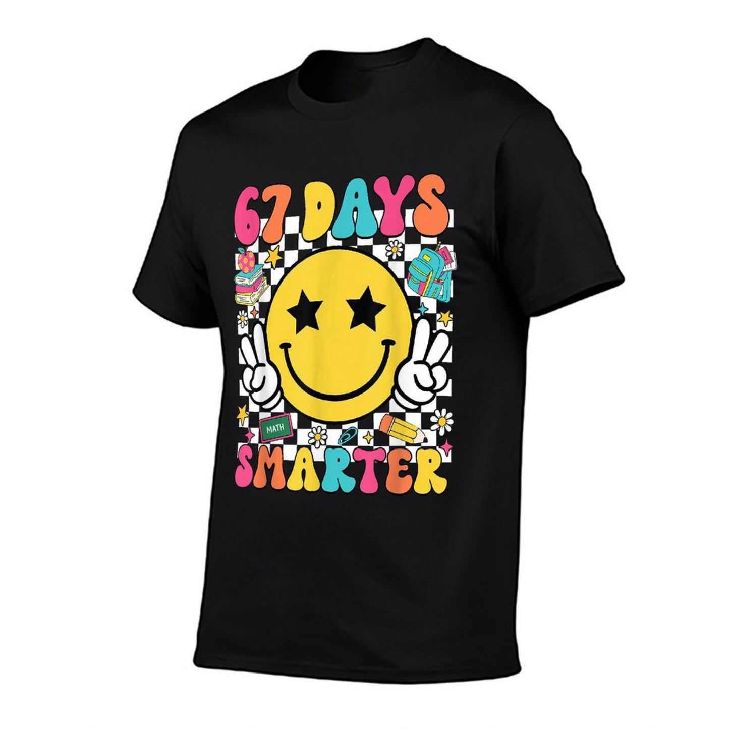 67th Day of School 67 Days Smarter Teacher Boy Girls  Graphic-printed T-Shirt