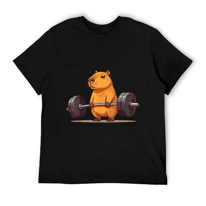 Deadlift Capybara Funny Fitness Capy Lover Men Women Kids T-Shirt