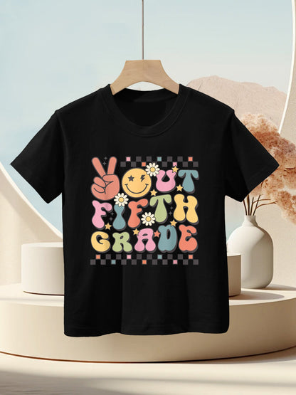 Last Day Of 5th Grade Peace Out Fifth Grade Graduation Kids T-Shirt