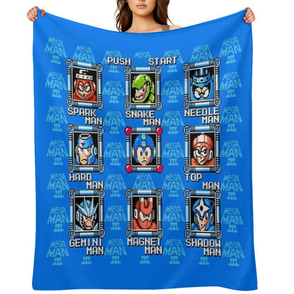 Megaman 3 Stage Select Throw Blanket