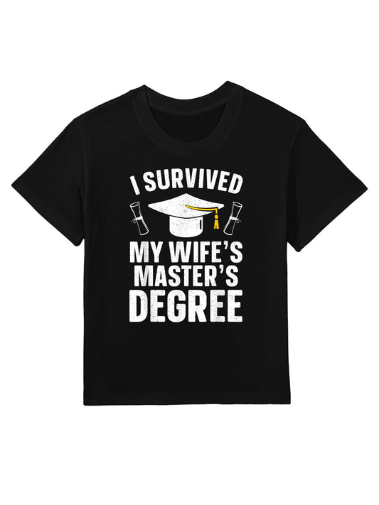 Masters Degree Graduation Art For Men Husband Masters Degree Kids T-Shirt