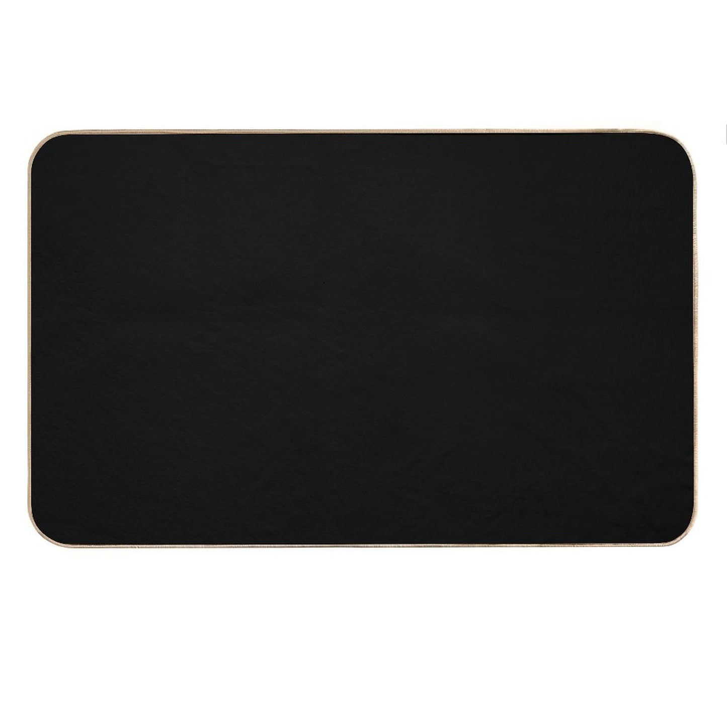 Solid Black Bath Mat