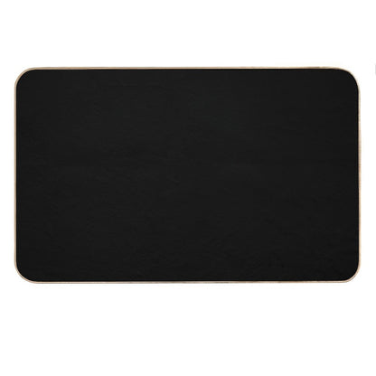 Solid Black Bath Mat